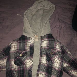 Hooded Button up sweatshirt